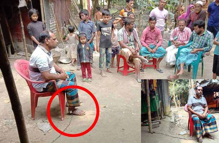 কুলিয়ারচরে টাকা আদায়ে যুবকের পায়ে শিকল পরিয়ে তালা