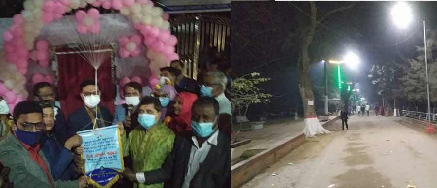 আধুনিক এলইডি সড়ক বাতির উদ্বোধন করলেন মসিক মেয়র টিটু