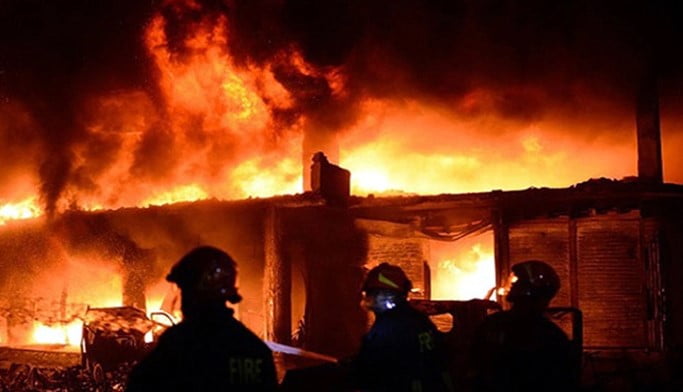 কলমাকান্দা বাজারে আগুন, প্রায় কোটি টাকার ক্ষতি