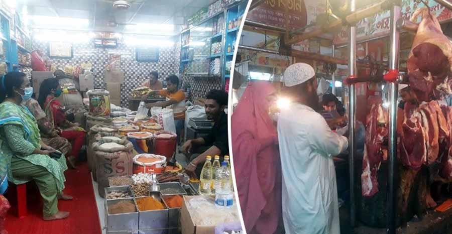 ময়মনসিংহের বাজারে ক্রেতাদের উপচে পড়া ভিড়