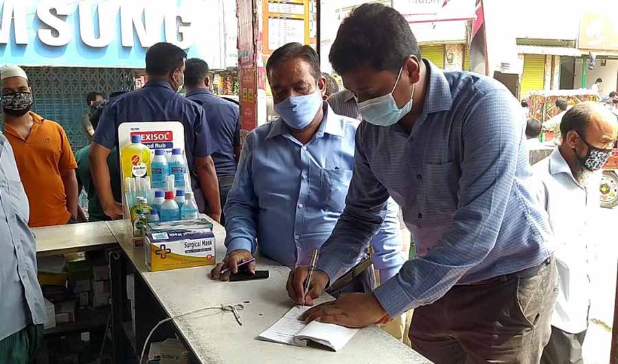 শেরপুরে সরকারি নির্দেশনা না মানায় জরিমানা