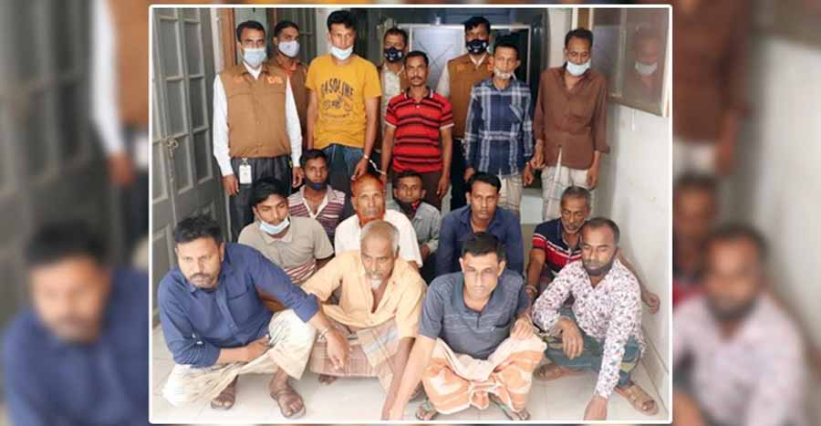 ময়মনসিংহে জুয়া খেলার সময় আটক ১৪