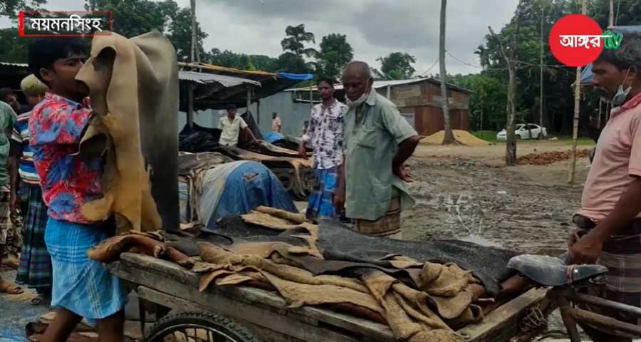 ময়মনসিংহে চামড়ার ক্রেতা না পেয়ে লোকসানের মুখে ফড়িয়ারা