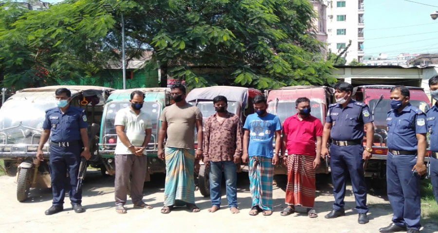 ময়মনসিংহে অটোরিকশা চোর চক্রের ৫ সদস্য গ্রেপ্তার