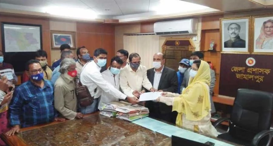 জামালপুর পুলিশ সুপারের প্রত্যাহারের দাবিতে প্রধানমন্ত্রী বরাবর স্মারকলিপি