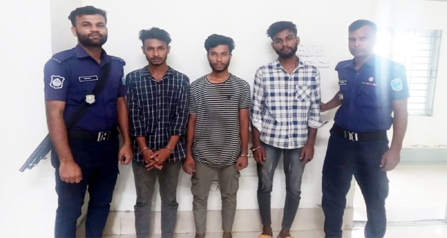 নাশতা খেতে নিয়ে গিয়ে সংঘবদ্ধ ধর্ষণ, তিন যুবক গ্রেপ্তার
