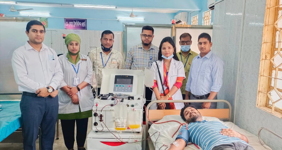 মমেক হাসপাতালে বিশ্বের সর্বাধুনিক প্লাটিলেট মেশিনের কার্যক্রম শুরু