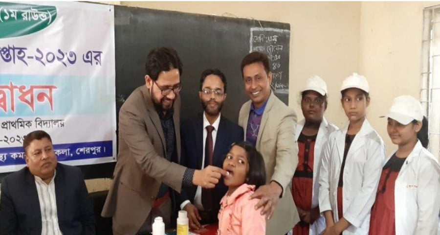 নকলায় জাতীয় কৃমি নিয়ন্ত্রণ সপ্তাহের উদ্বোধন