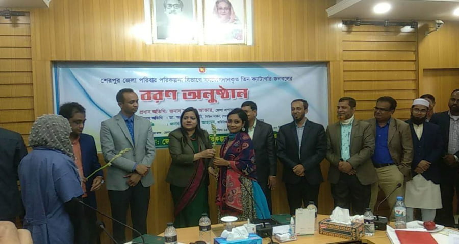 শেরপুরে বিনা তদবিরে চাকরি পেয়ে খুশি ৩৪ বেকার