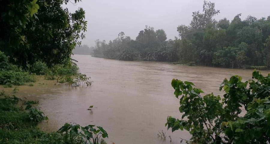 শেরপুরে আবারো পাহাড়ি ঢল, দুই নদীর পানি বিপদসীমার উপরে