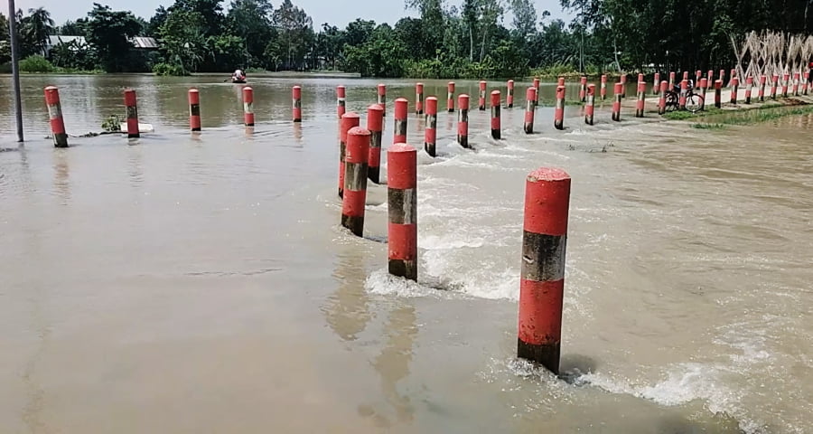 পাহাড়ি ঢলে জামালপুরের যমুনা, ব্রহ্মপুত্রসহ শাখা নদীগুলোর পানি বৃদ্ধি
