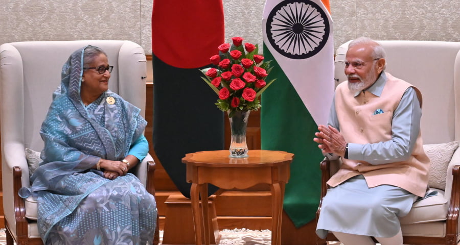 নয়াদিল্লিতে শেখ হাসিনা-নরেন্দ্র মোদির দ্বিপাক্ষিক বৈঠক