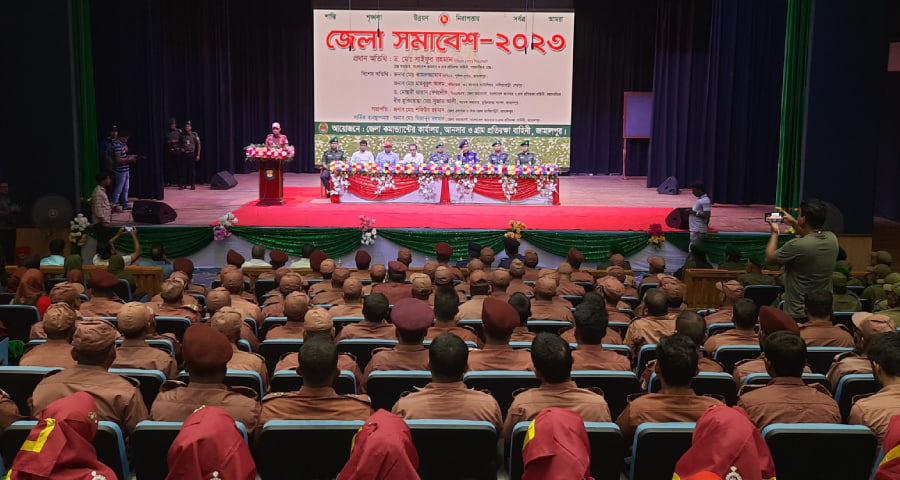 জামালপুরে আনসার ও গ্রাম প্রতিরক্ষা বাহিনীর জেলা সমাবেশ অনুষ্ঠিত