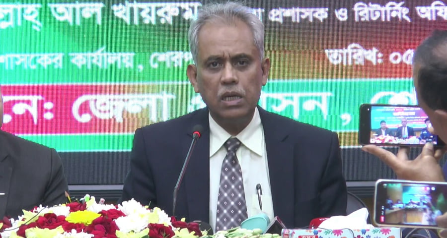 প্রয়োজনে সেনাবাহিনী মোতায়েন করা হবে; শেরপুরে নির্বাচন কমিশনার মো. আলমগীর