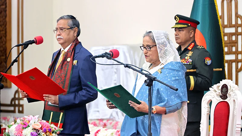 পঞ্চমবারের মতো প্রধানমন্ত্রী হলেন শেখ হাসিনা