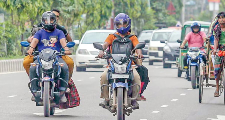 শুক্রবার রাত থেকে মোটরসাইকেল চলাচল বন্ধ