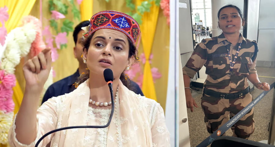 এমপি হওয়ার পরদিনই কনস্টেবলের হাতে চড় খেলেন কঙ্গনা