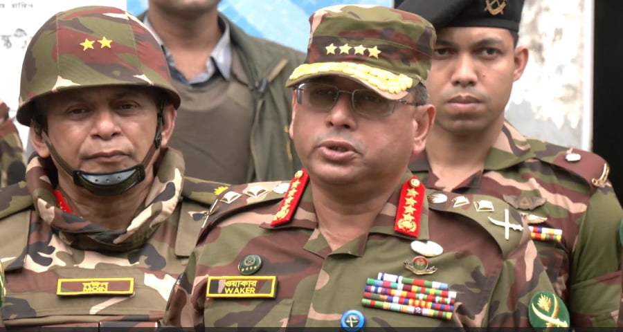 অন্তর্বর্তী সরকারের শপথ বৃহস্পতিবার: সেনাপ্রধান