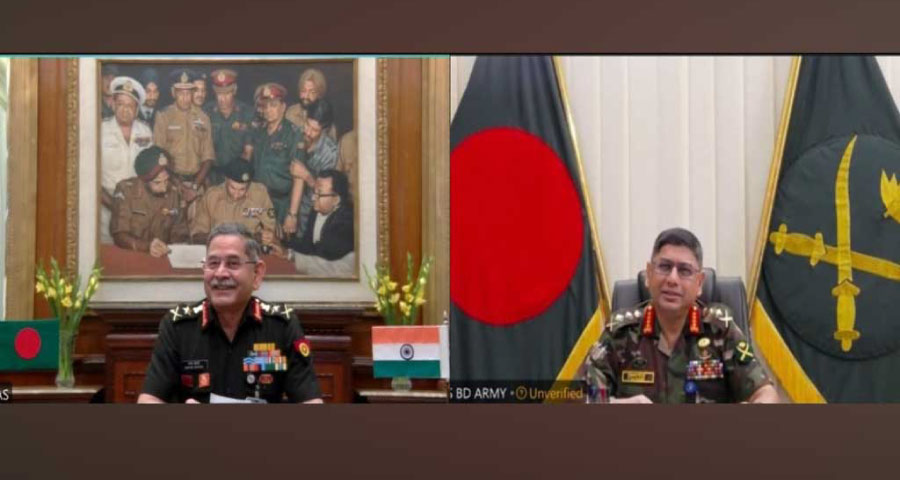 বাংলাদেশ ও ভারত সেনাপ্রধানদের ভার্চুয়াল বৈঠক