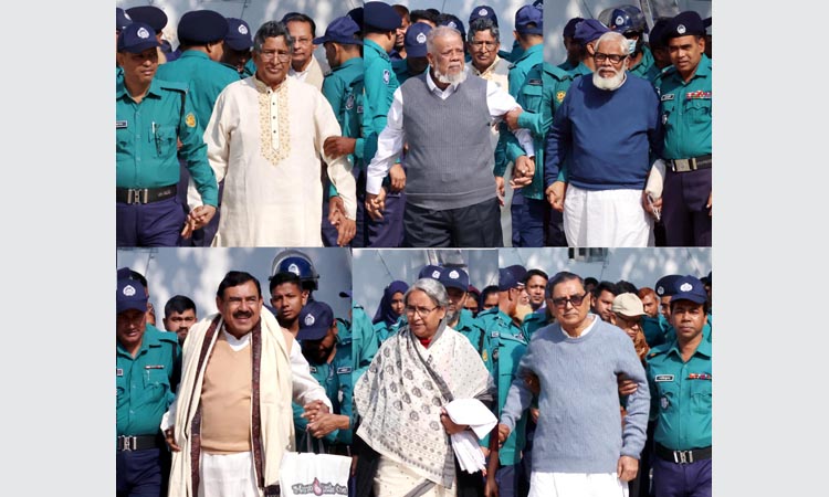 ট্রাইব্যুনালে হাজির করা হল সাবেক ১২ মন্ত্রীসহ ১৬ আসামিকে