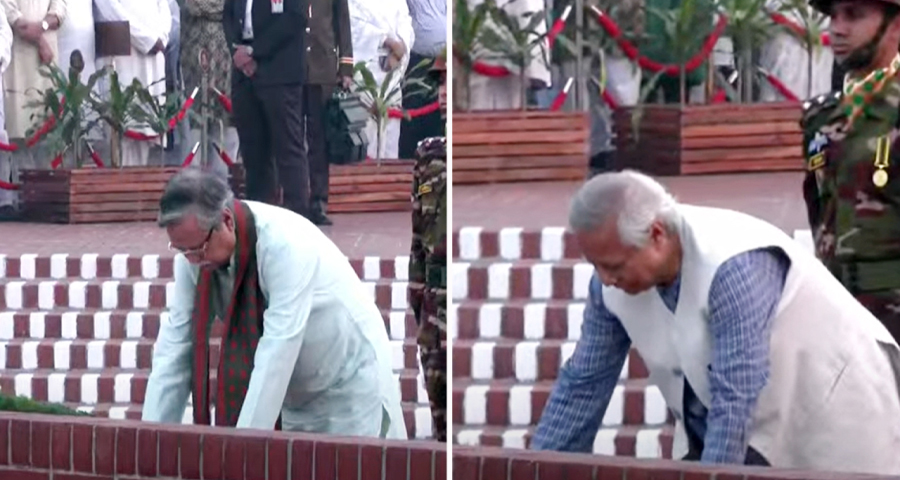 স্মৃতিসৌধে রাষ্ট্রপতি ও প্রধান উপদেষ্টার শ্রদ্ধা