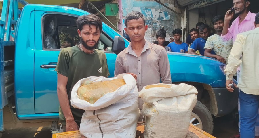 ঈশ্বরগঞ্জে ১৩ কেজি গাঁজাসহ আটক ২
