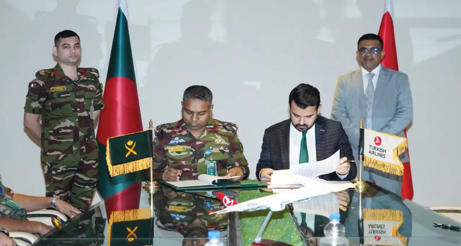 বাংলাদেশ সেনাবাহিনী ও টার্কিশ এয়ারলাইনসের মধ্যে সমঝোতা স্মারক স্বাক্ষর