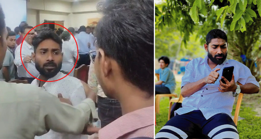 জুলাই অভ্যুত্থানের আলোচনা সভায় সাংবাদিকদের পেটানোর হুমকি ছাত্রদল নেতার