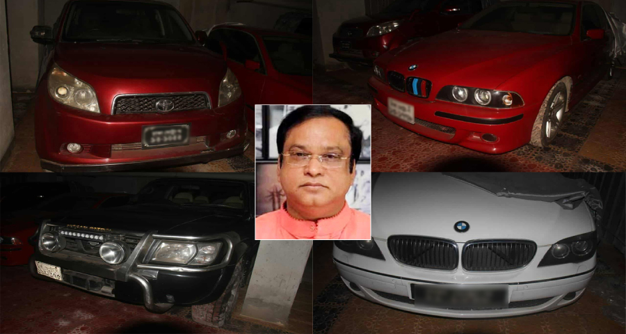 হাজী সেলিমের বাড়ির বেসমেন্ট থেকে ৬টি গাড়ি উদ্ধার