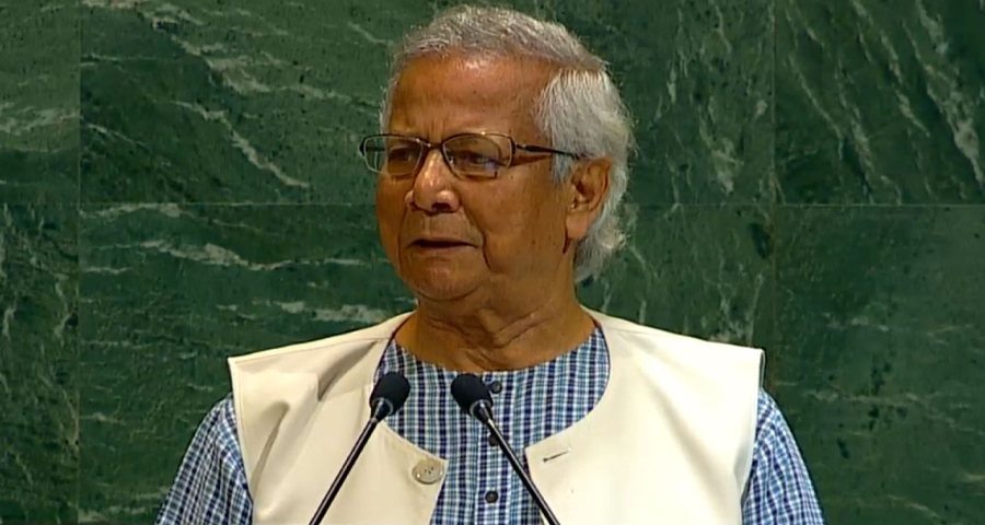 <span style='color:red;font-size:14px;'>জাতিসংঘে প্রধান উপদেষ্টা</span><br> ফেব্রুয়ারিতে জাতীয় নির্বাচন, চলমান থাকবে সংস্কারও