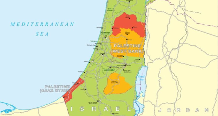 যুক্তরাজ্যের সরকারি মানচিত্রে ফিলিস্তিনের নাম