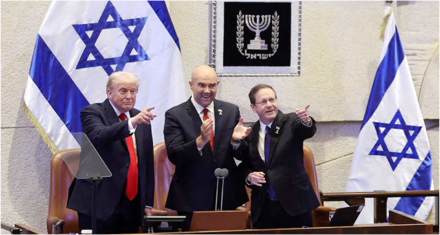 ইসরায়েলের পার্লামেন্টে ট্রাম্পের ভাষণে বাধা, ফিলিস্তিনকে স্বীকৃতির দাবি