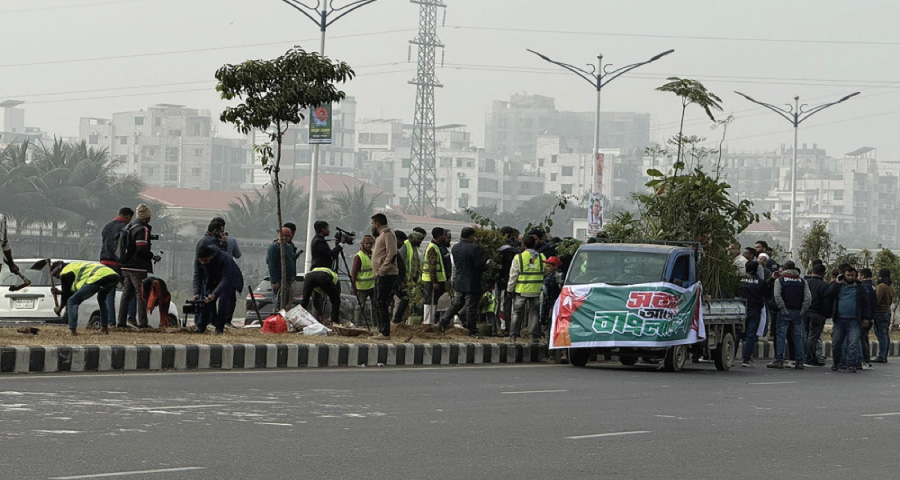 জুলাই ৩৬ এক্সপ্রেসওয়েতে গাছ লাগাল বিএনপি