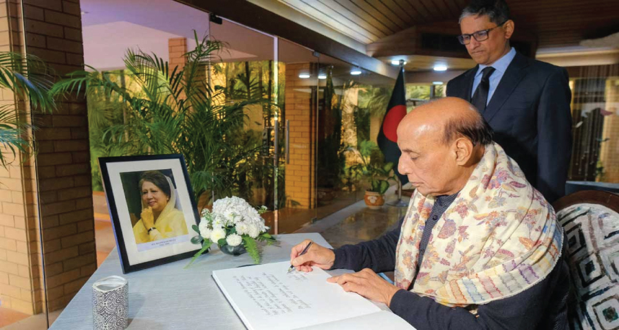 ভারত-বাংলাদেশ সম্পর্ক জোরদারে খালেদা জিয়ার অবদান স্মরণীয় : রাজনাথ