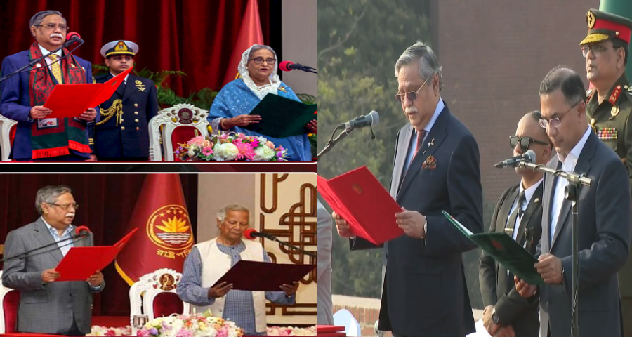 তিন বছরে তিন সরকারকে শপথ পড়ালেন রাষ্ট্রপতি সাহাবুদ্দিন