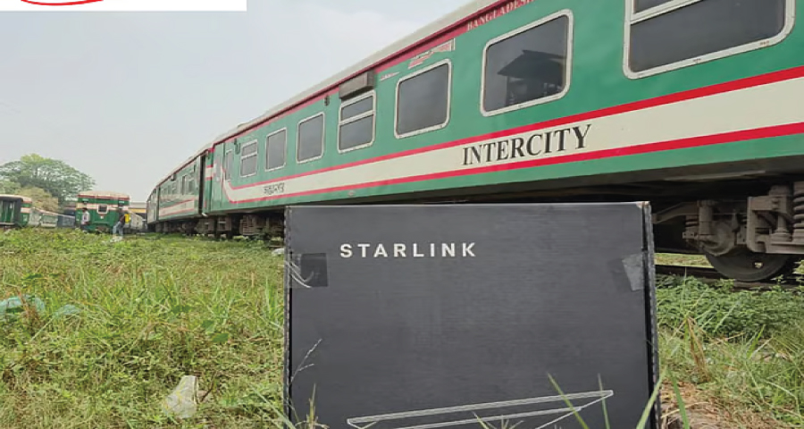 দেশে চলন্ত ট্রেনে পরীক্ষামূলকভাবে স্টারলিংকের ইন্টারনেট সেবা চালু
