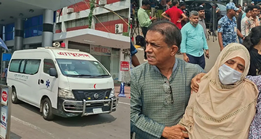 কফিনবন্দি বৃষ্টিকে নিয়ে গ্রামের পথে স্বজনরা, মায়ের আহাজারিতে ভারী বিমানবন্দর