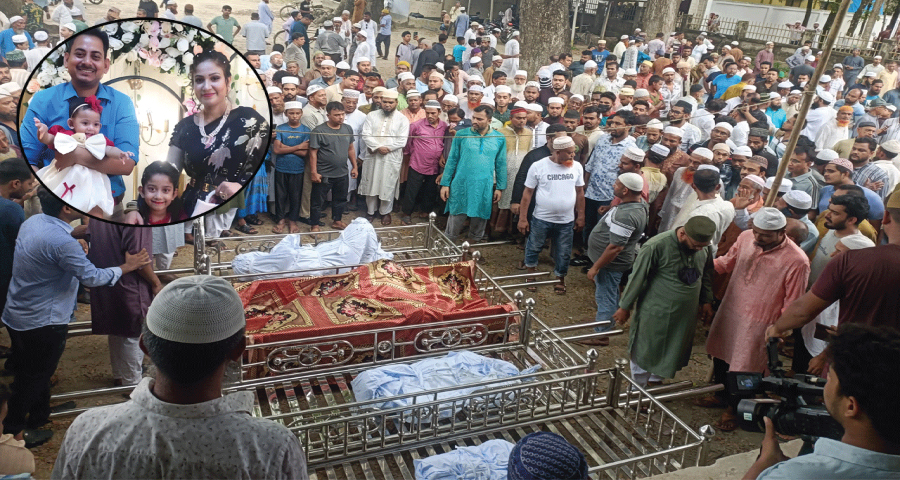মায়ের কবরের পাশে চিরনিদ্রায় নাহিদ-আফসানা ও দুই সন্তান